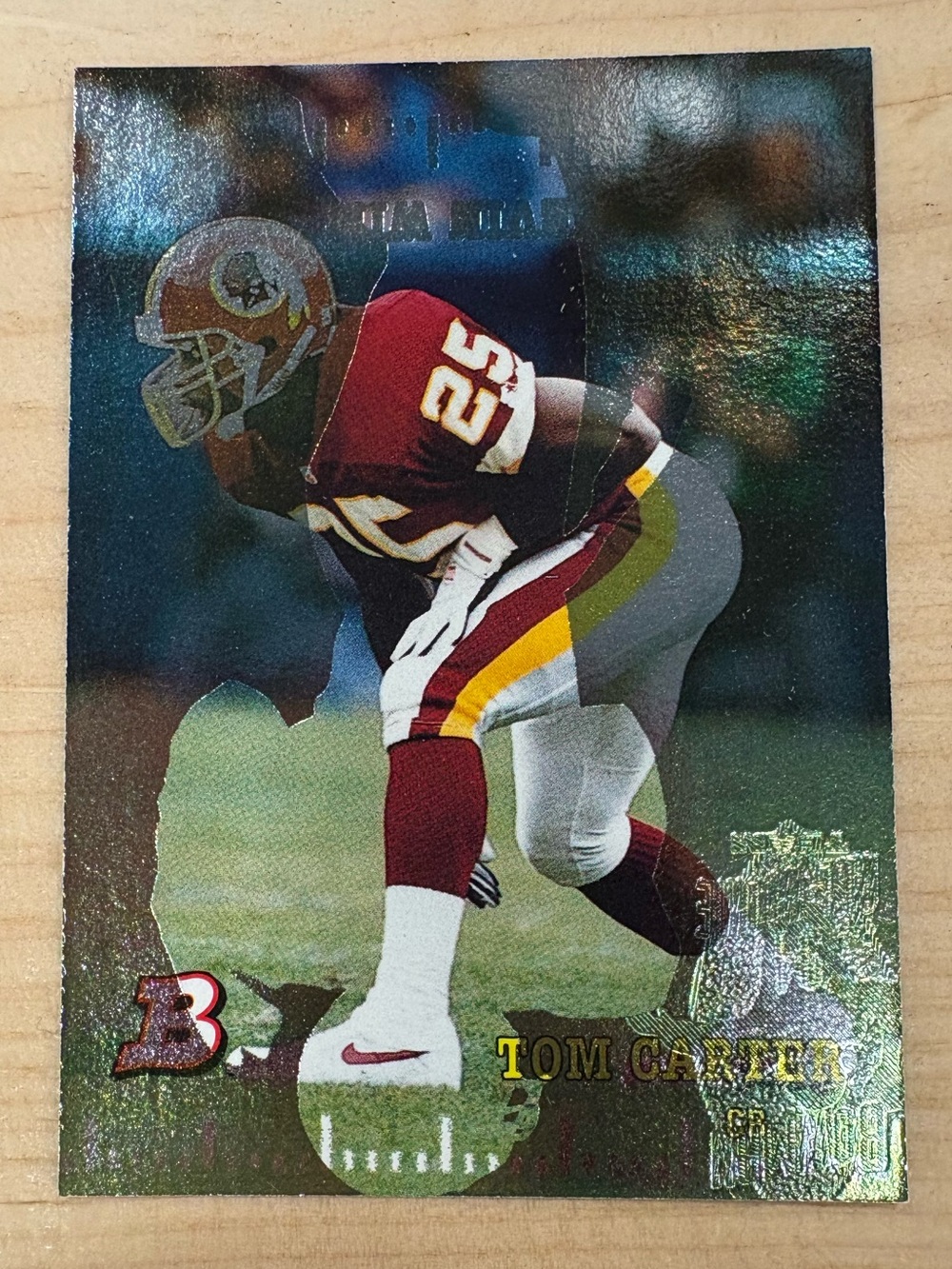 1994 Bowman “3 ERROR” Football Card 1/1 SHADOW STAMPED/DOUBLE SIDED/2 PLAYERS